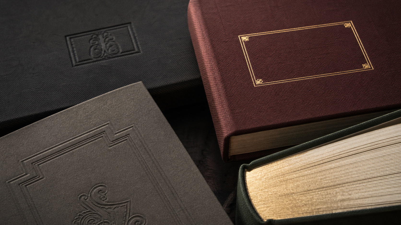 Hardcover material and finishing study