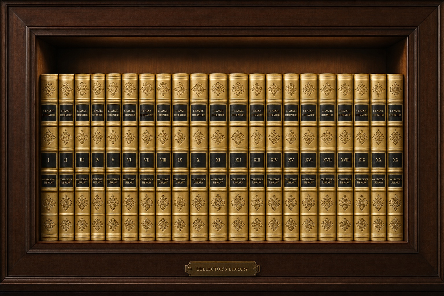 Gold leatherbound collector volume series