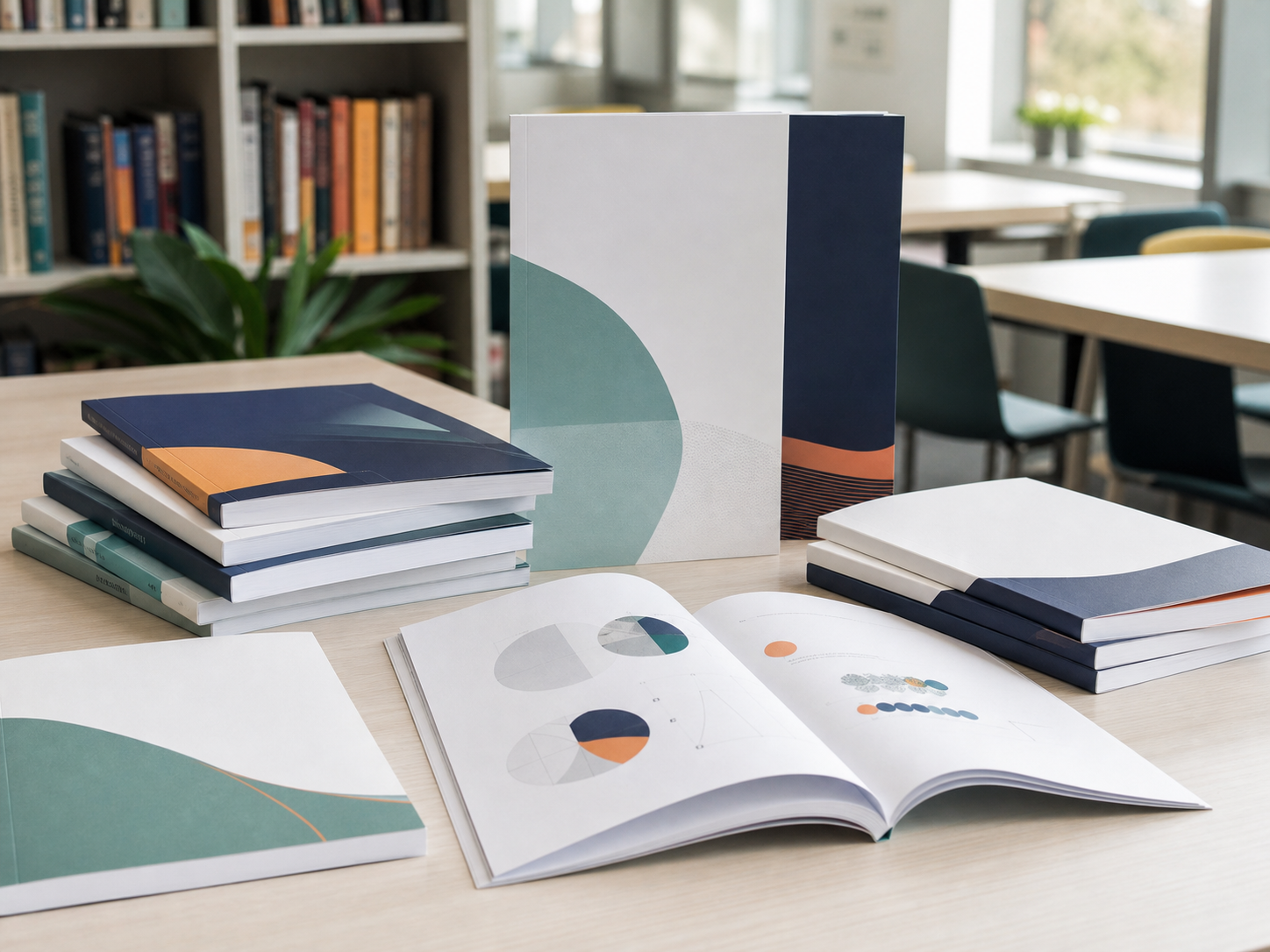 Educational softcover textbook and workbook printing