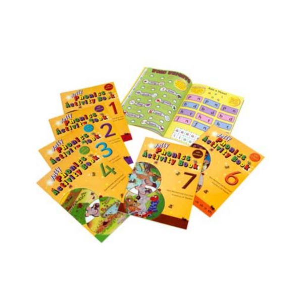 Children using illustrated activity and learning books