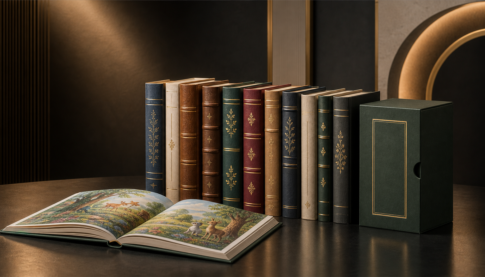 Premium hardcover books and slipcases