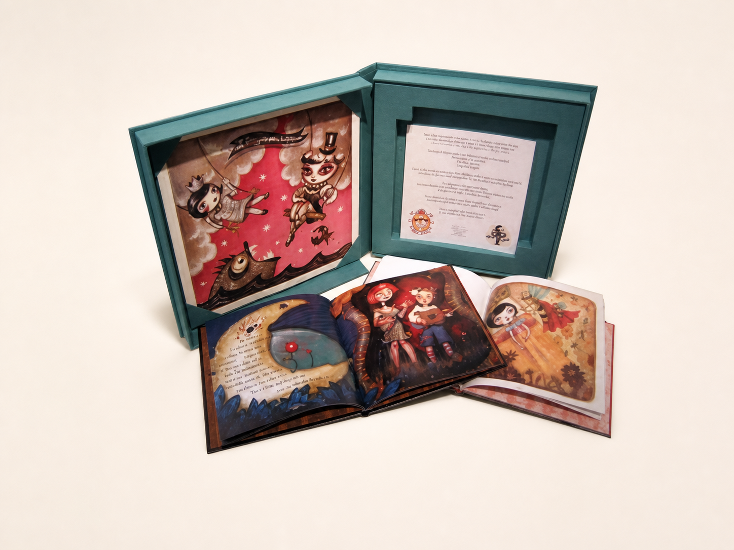 Illustrated children's collector book and presentation case