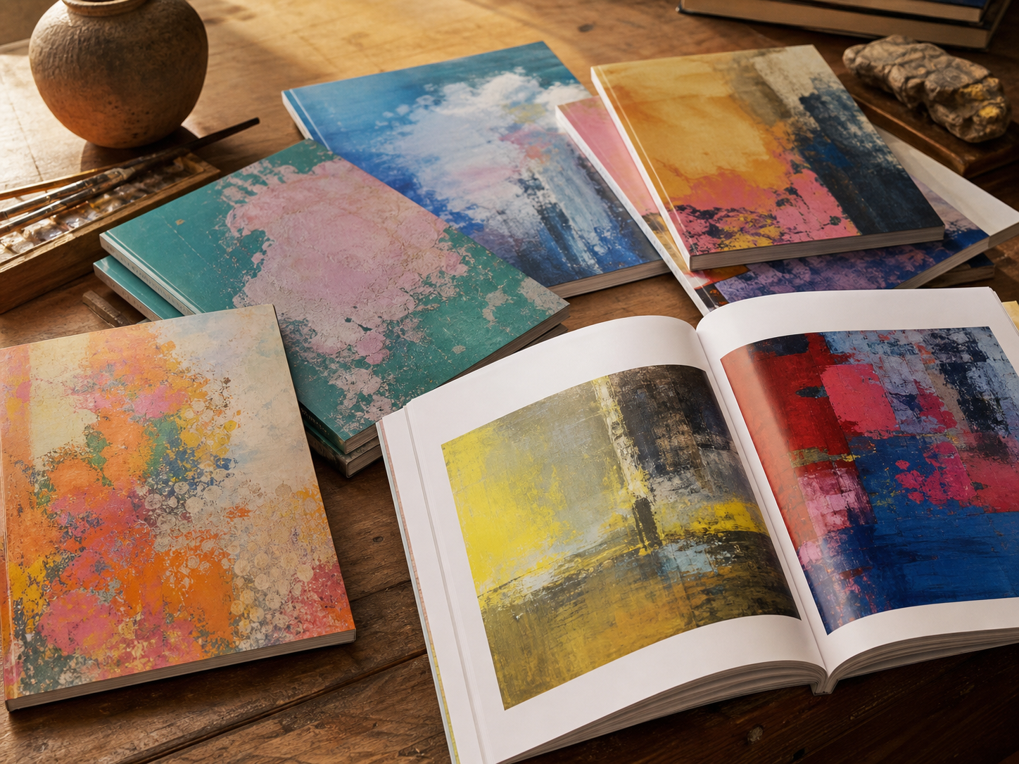 Art and culture photography periodical series with colour image spreads