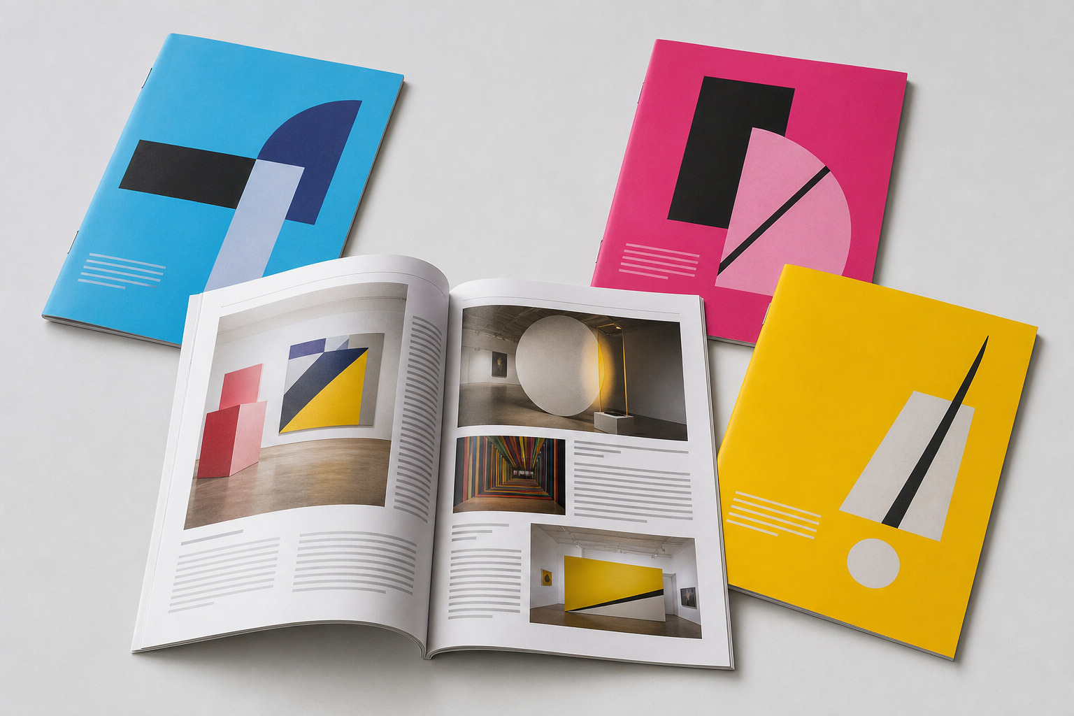 Cultural event magazine with a saddle-stitched lightweight format
