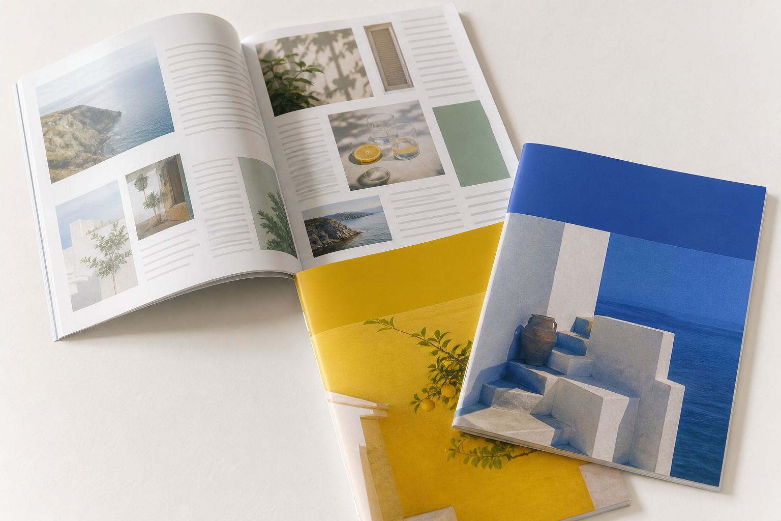 Lifestyle periodical with modular spread layout
