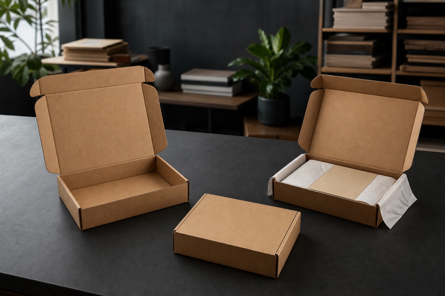 Corrugated mailer box with product protection inside