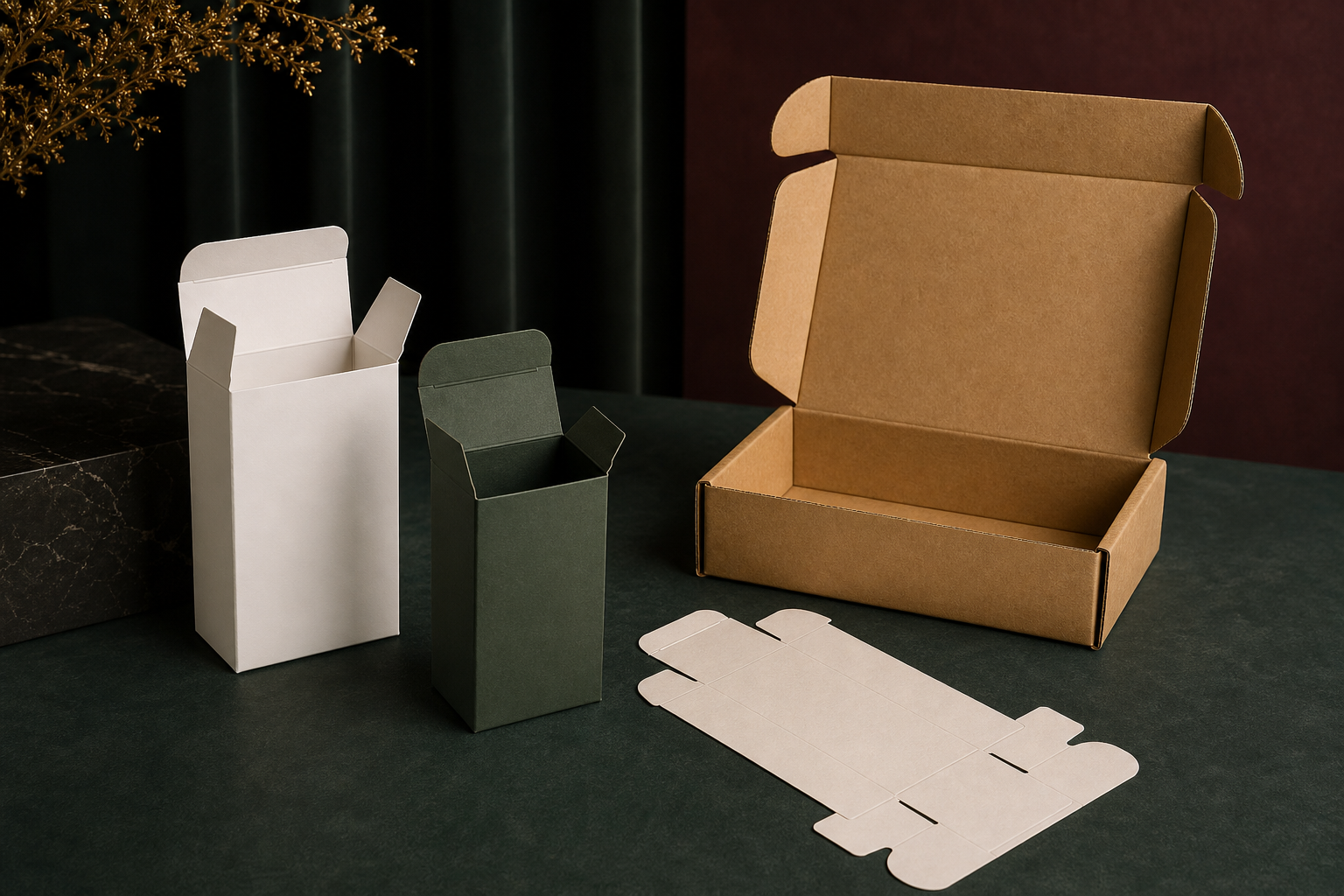 Sleeve and display paperboard box packaging details