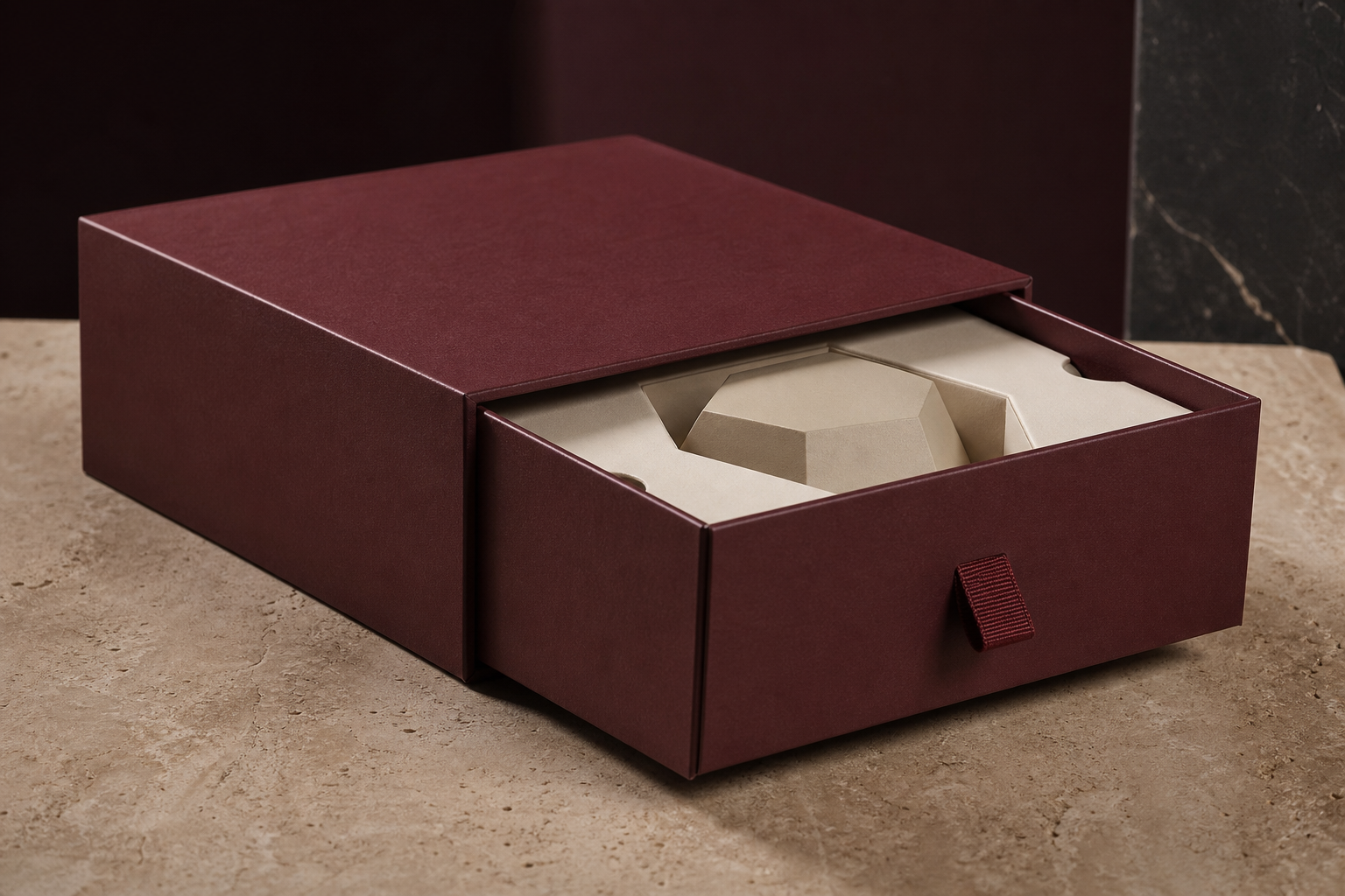 Exquisite hardcover box used for branding and publishing projects