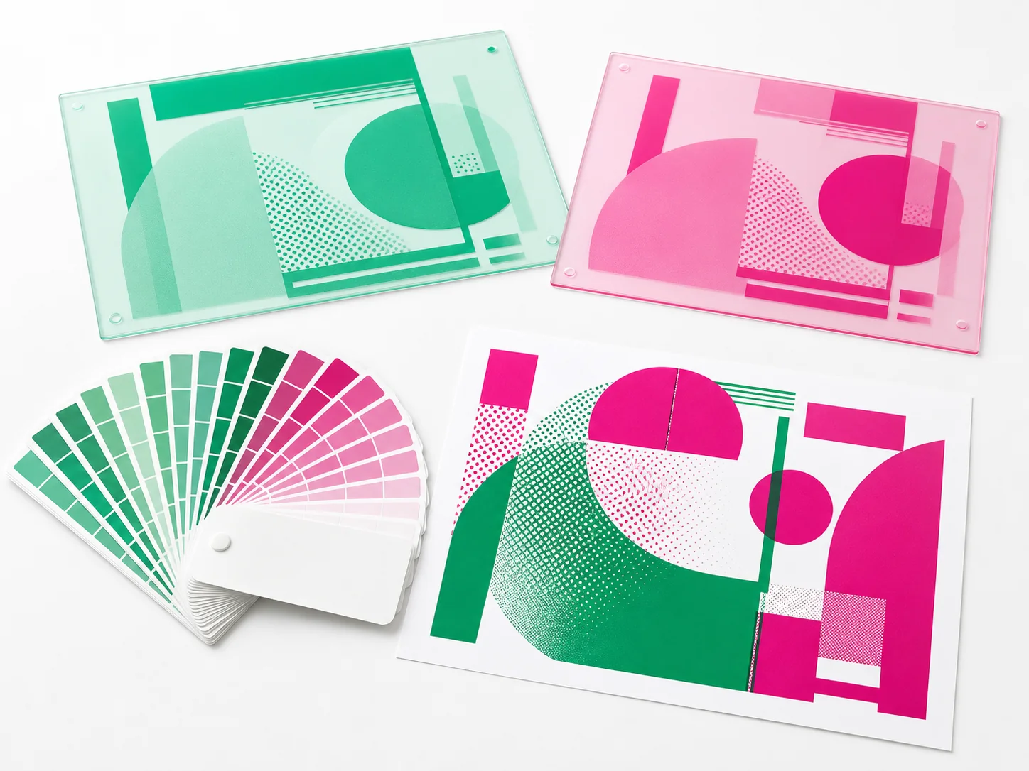 Spot color sample, color card and printing effect verification