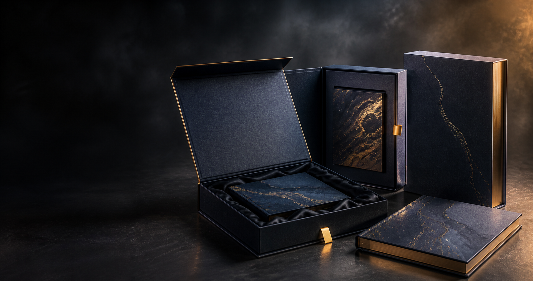 Premium hardcover presentation boxes and book sets