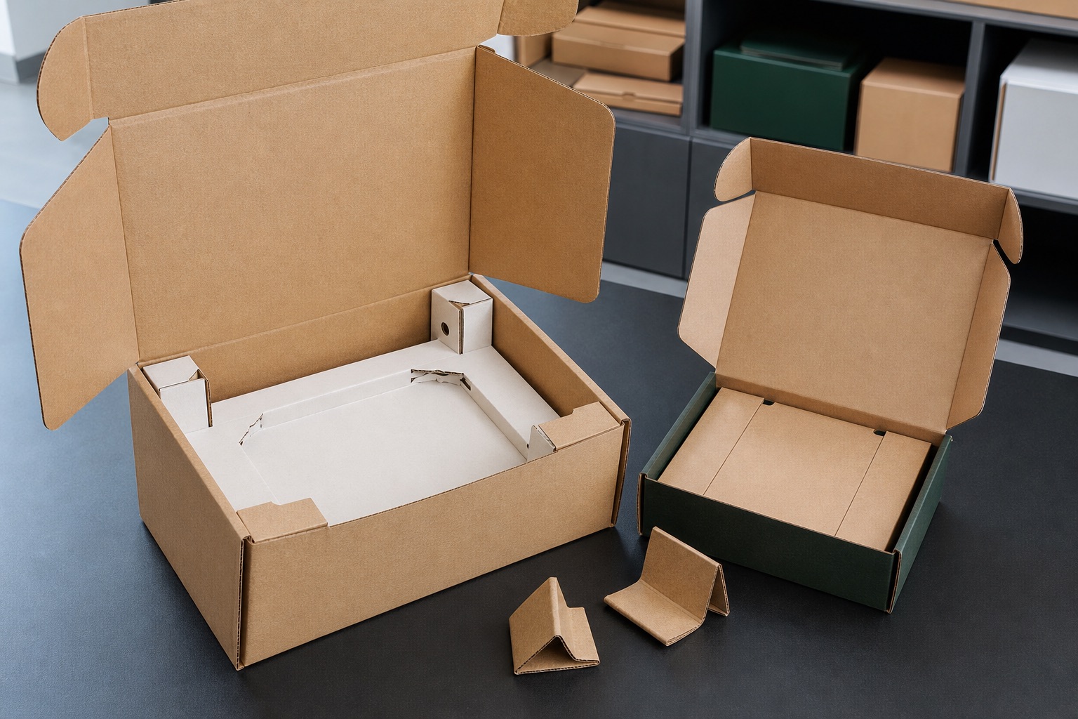 Cajas corrugadas para envíos con insertos protectores