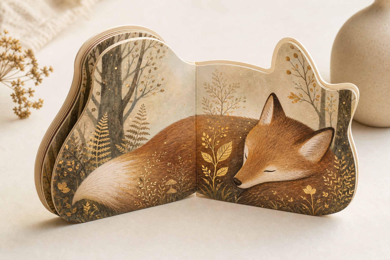 Forest-animal shaped board book